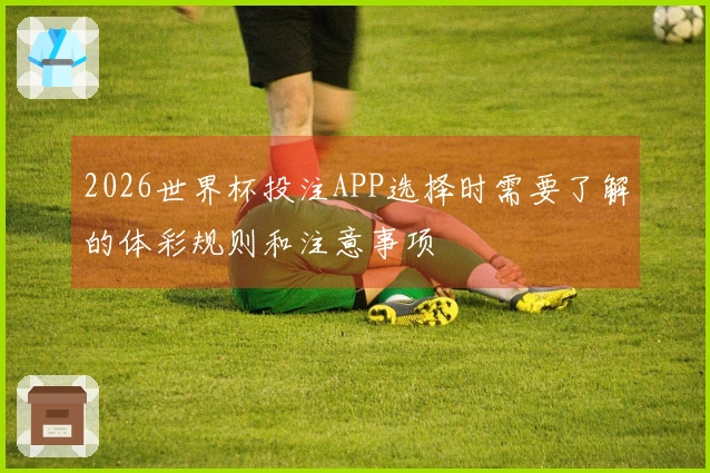 2026世界杯投注APP选择时需要了解的体彩规则和注意事项