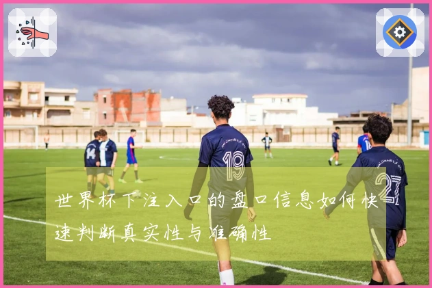 世界杯下注入口的盘口信息如何快速判断真实性与准确性